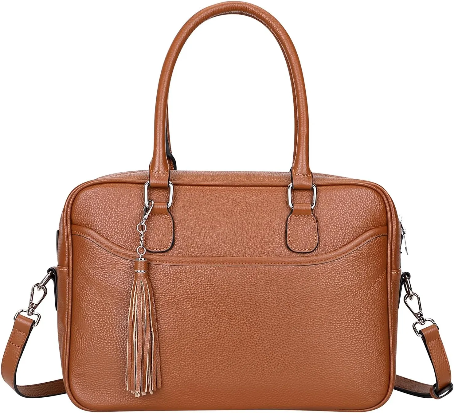 Over Earth Genuine Leather Satchel Handbags for Women Purse Top Handle Shoulder Bag
