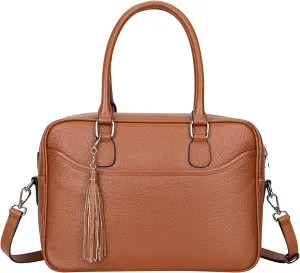 Over Earth Genuine Leather Satchel Handbags for Women Purse Top Handle Shoulder Bag