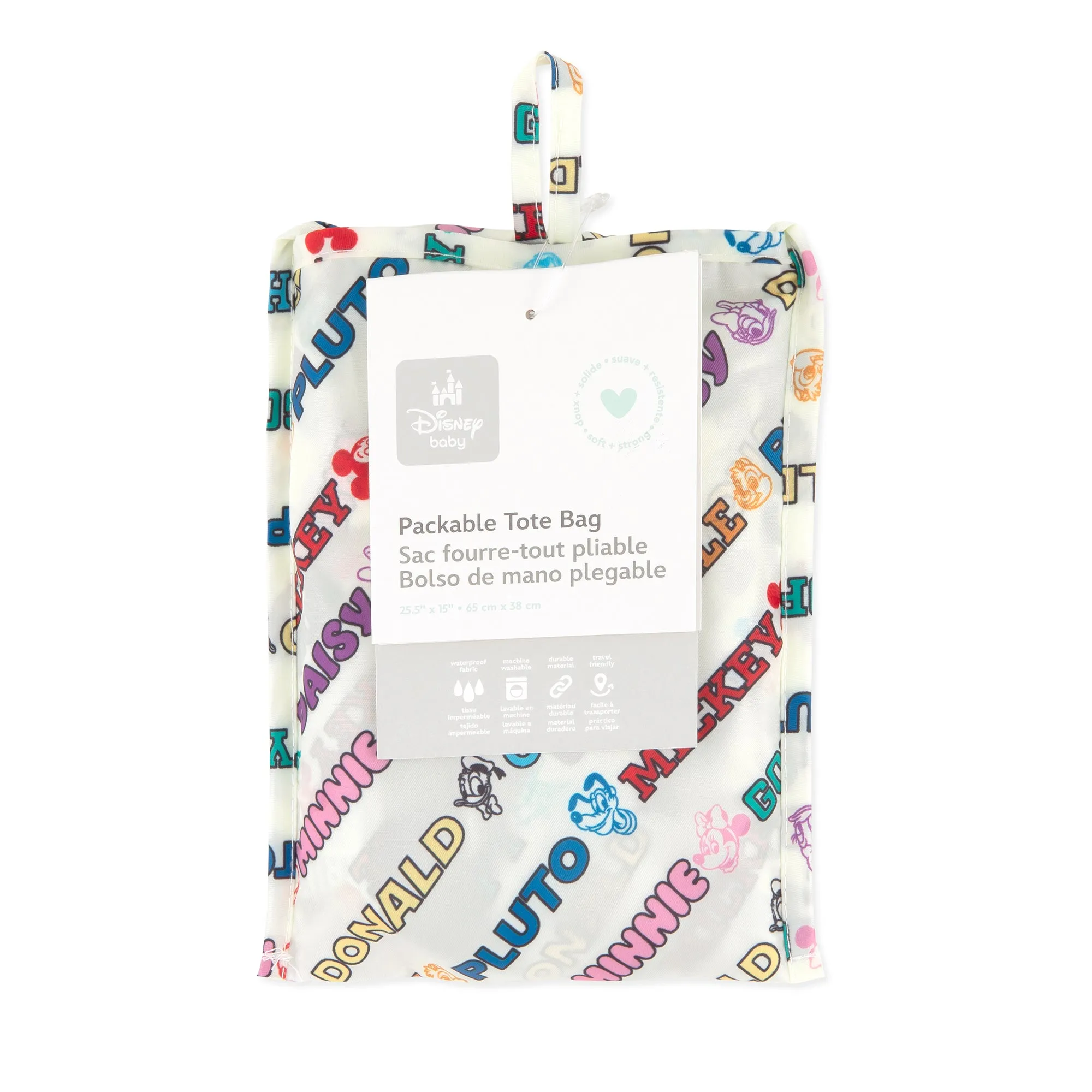 Packable Tote Bag: Mickey & Friends Varsity