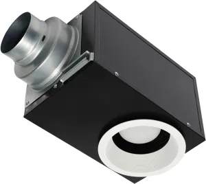 Panasonic WhisperRecessed LED Designer Fan with Light - Quiet Ventilation Fan for Bathroom or Living Room - Energy-Saving - with 6" Aperture LED Lamp - with Powerful Motor - 80 CFM