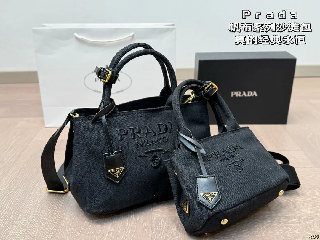 PD354 Linen Blend Small/Large Handbag