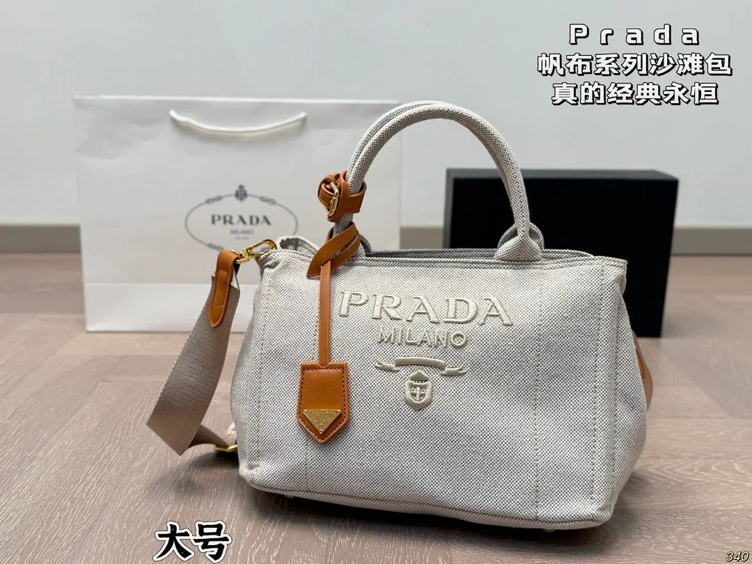 PD354 Linen Blend Small/Large Handbag