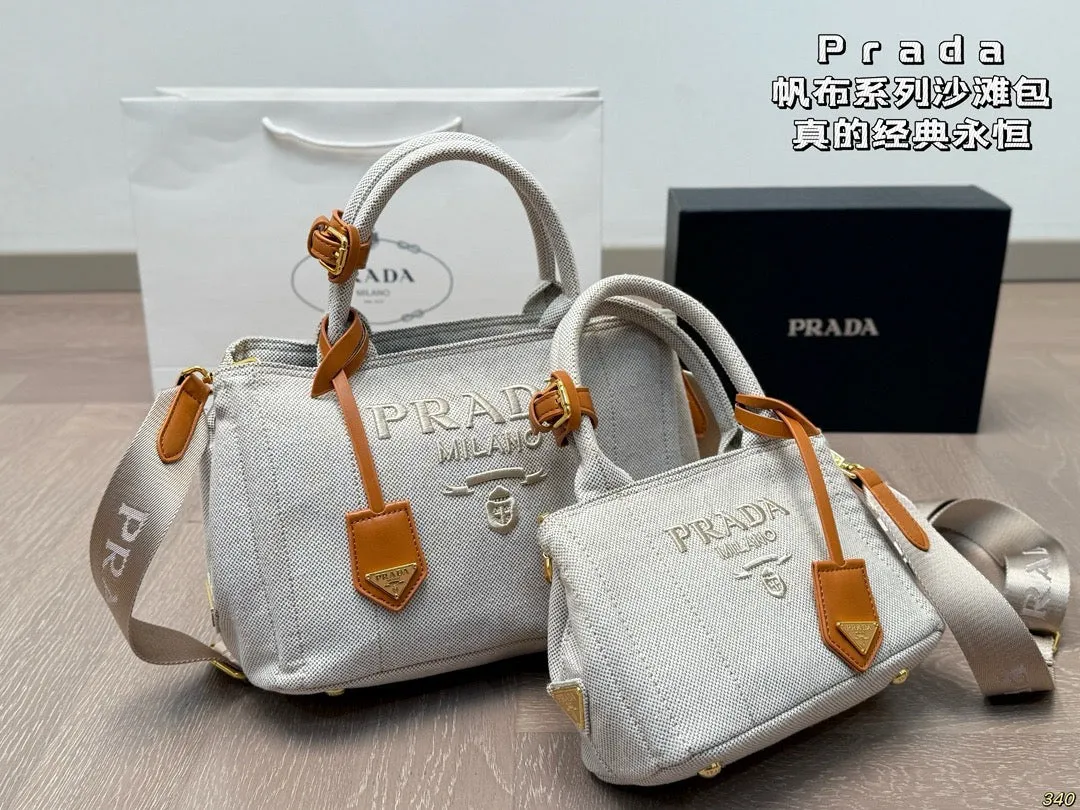 PD354 Linen Blend Small/Large Handbag