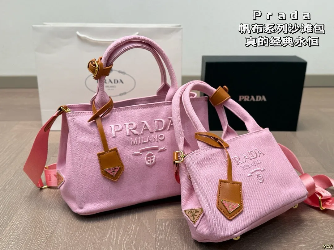 PD354 Linen Blend Small/Large Handbag