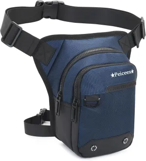 Peicees Drop Leg Bag for Men Women Tacical Waist Pouch Outdoor Thigh Bags Motorcycle Ride Crossbody Backpack Shoulder Fanny Pack Camping Hiking Cycling
