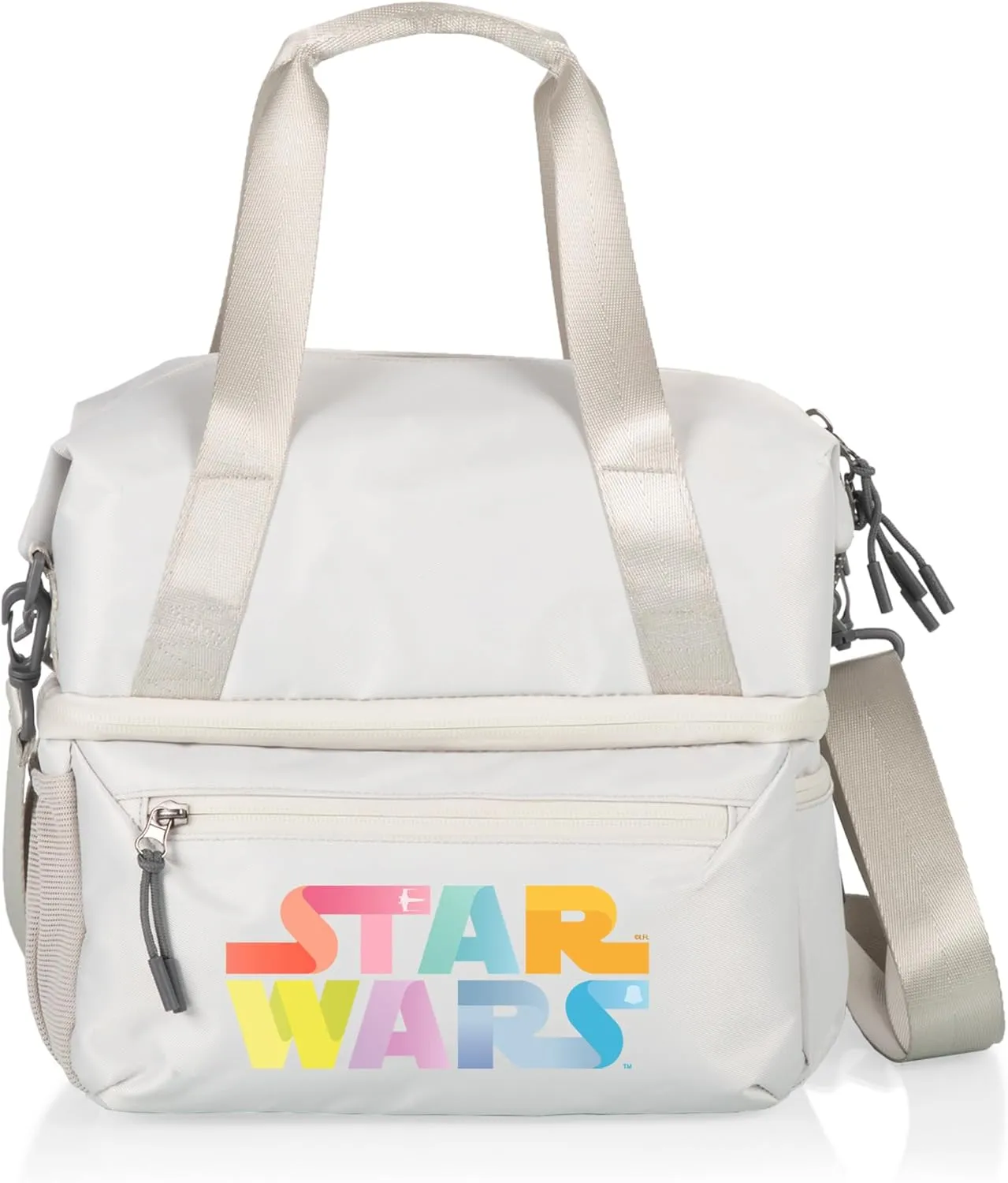 PICNIC TIME Star Wars Tarana Insulated Lunch Bag Made from Recycled Material, Lunch Box with Picnic Set, Upcycled Lunch Cooler Bag, (Halo Gray)