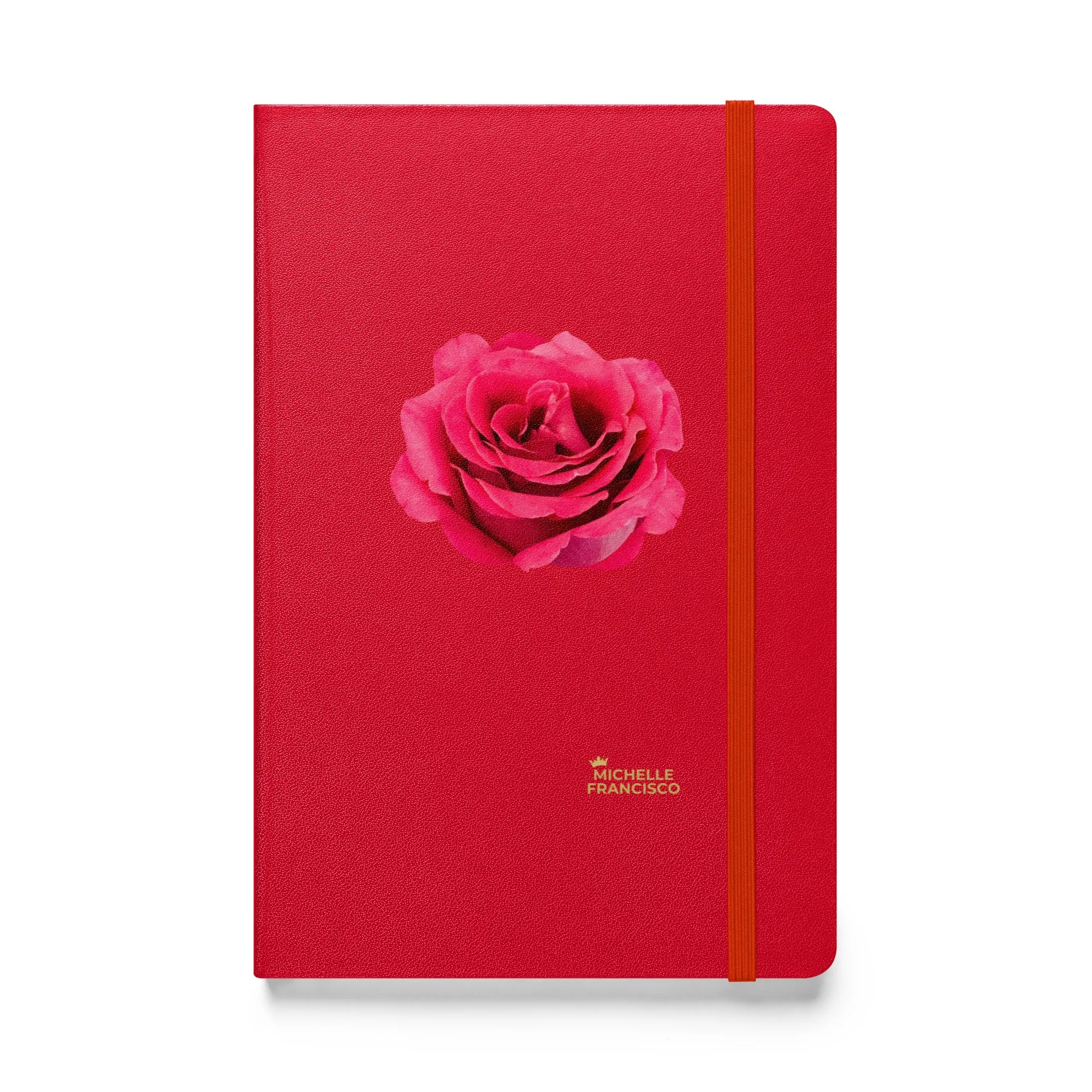 Pink Rose Hardcover Bound Notebook