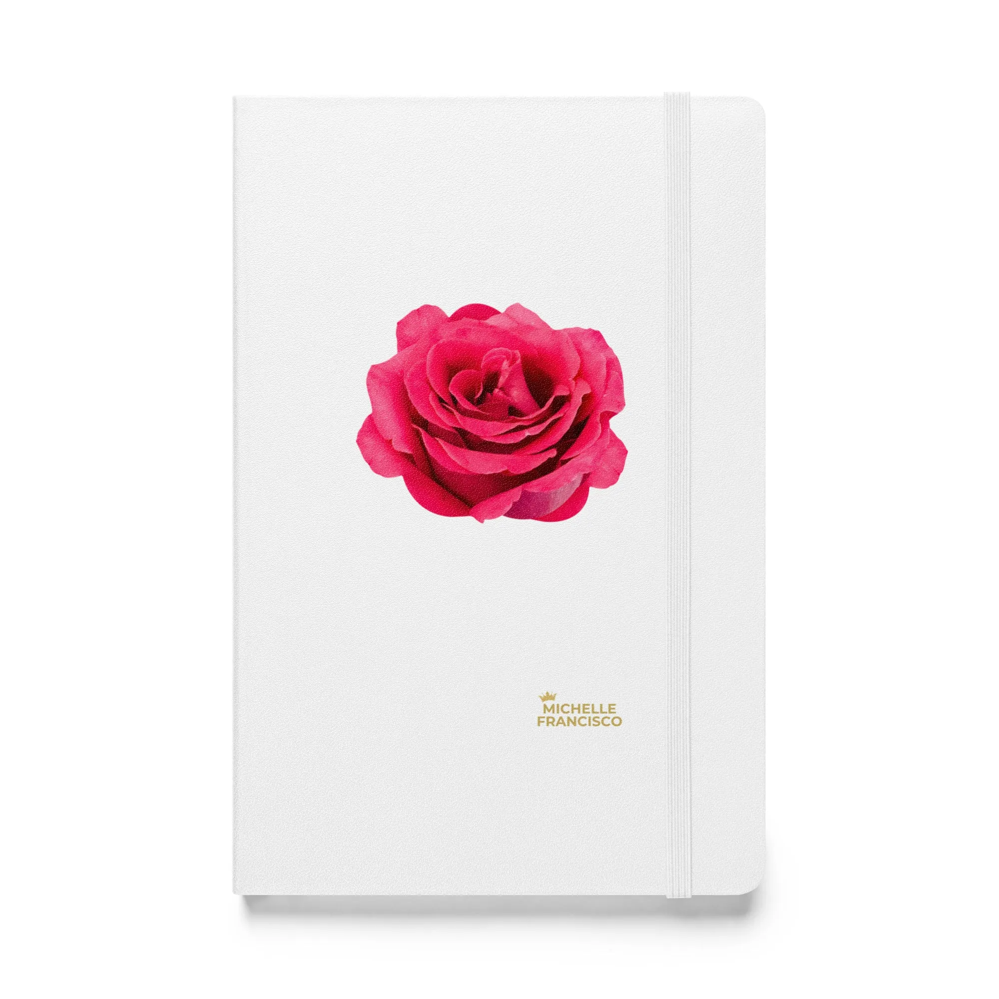 Pink Rose Hardcover Bound Notebook