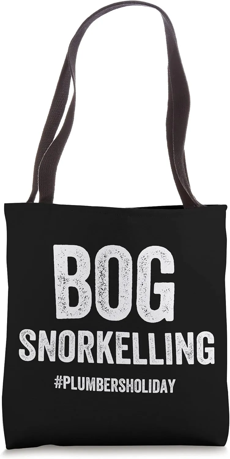 Plumber Sewage Worker Bog Snorkelling Peat Water Holiday Fun Tote Bag