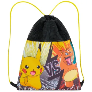 Pokemon Kids Drawstring Bags - Pikachu Swimming Bag, School, Sports, PE Bag