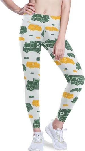 Polka Dot High Waisted Leggings for Women - Full Length Capri Buttery Soft Yoga Pants for Workout Athletic