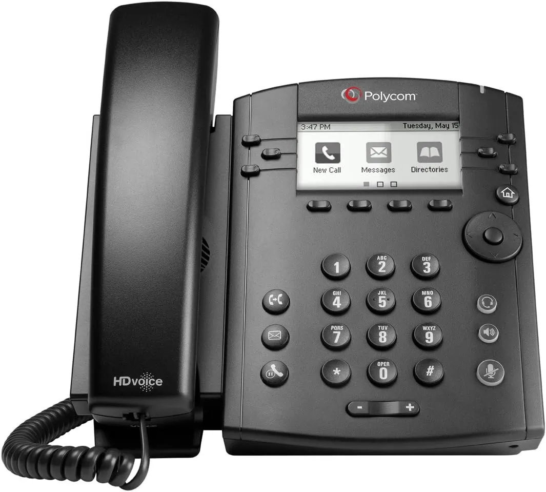 Polycom VVX 300 IP Business PoE Telephone (Power Supply Included)