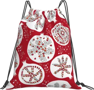 Pomegranate Painting print Casual drawstring backpack fitness bag, fashionable, fit for sports travel and daily use