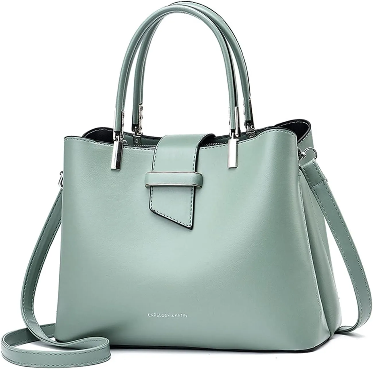 PORRASSO Fashion Handbag Purses Women Top-Handle Bags Ladies Crossbody Bag Satchel PU Leather Shoulder Tote Bags Green