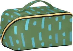 Portable Makeup Bag with Zipper Rhombus Cosmetic Bag for Travel Essentials