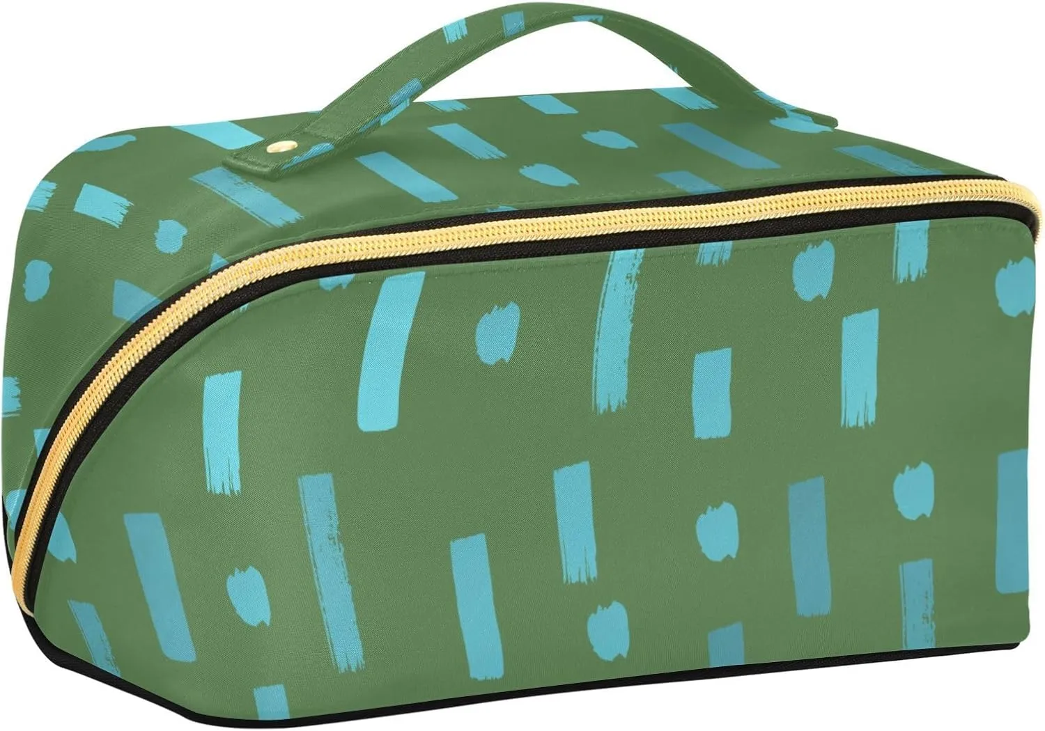 Portable Makeup Bag with Zipper Rhombus Cosmetic Bag for Travel Essentials
