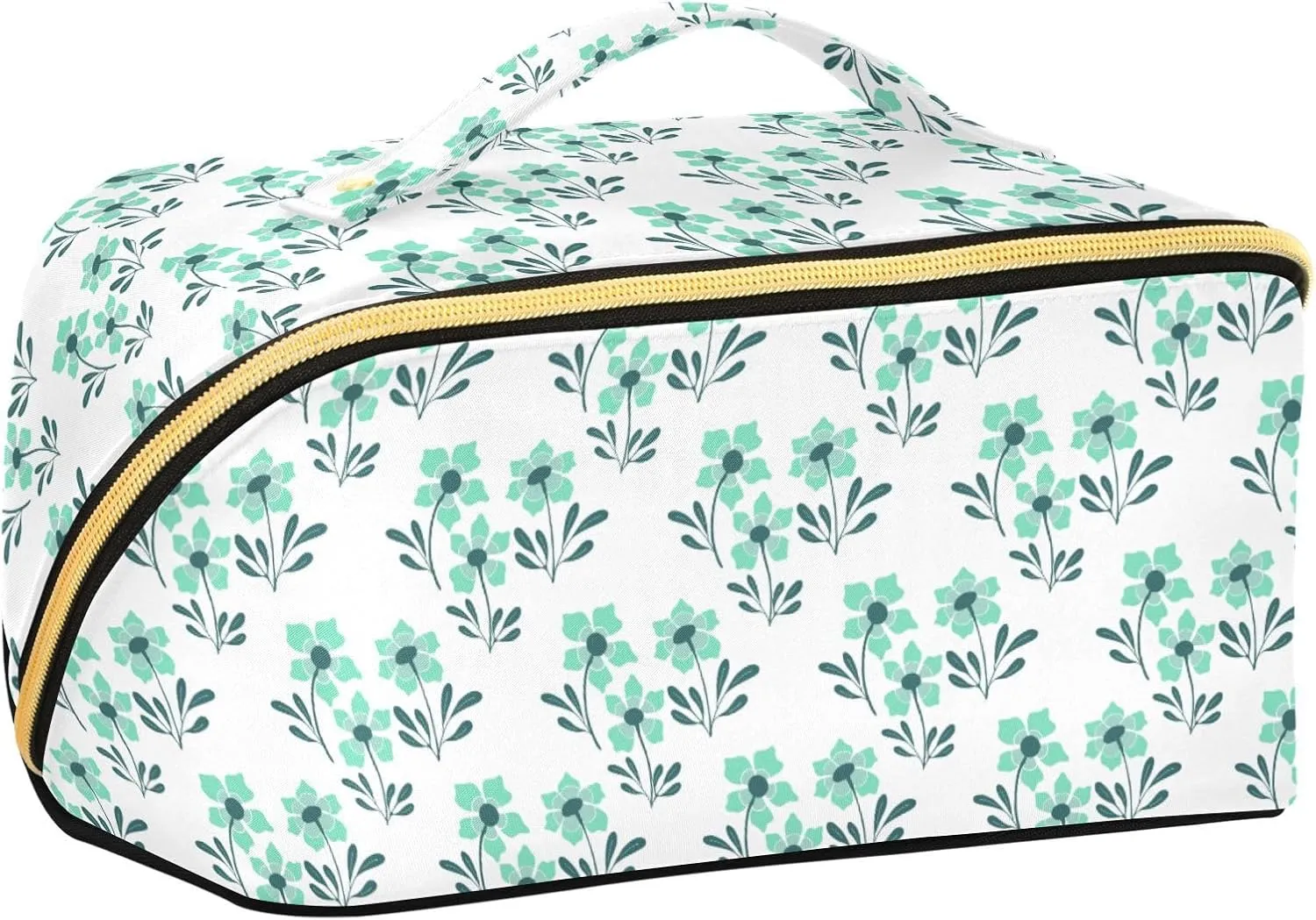 Portable Makeup Bag with Zipper Rhombus Cosmetic Bag for Travel Essentials