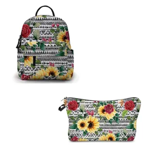 Pouch & Mini Backpack Set - Aztec Floral