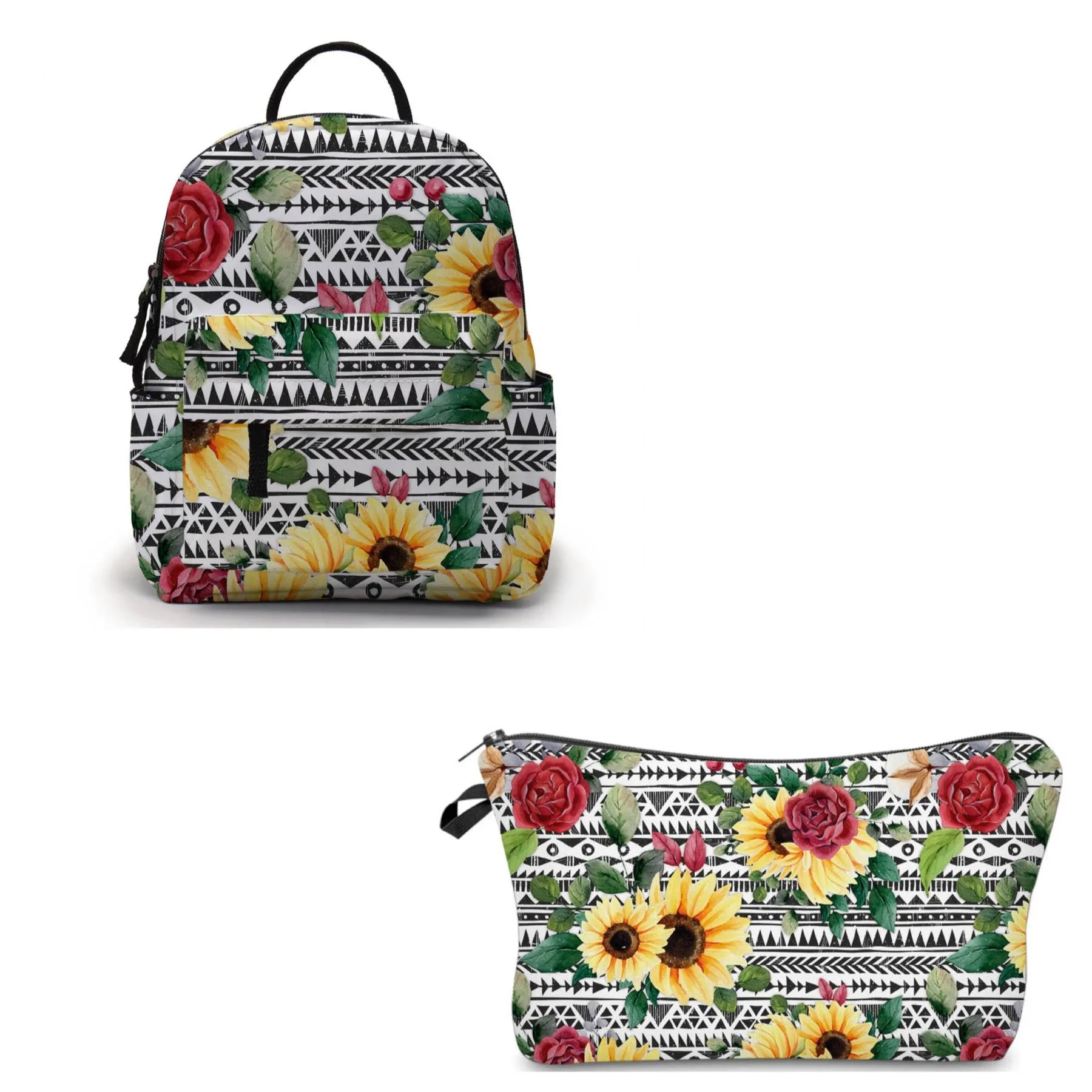 Pouch & Mini Backpack Set - Aztec Floral