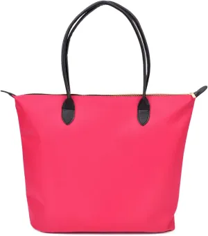 Premium Large Nylon Tote Water Resistant Top Zip Shoulder Bag Handbag