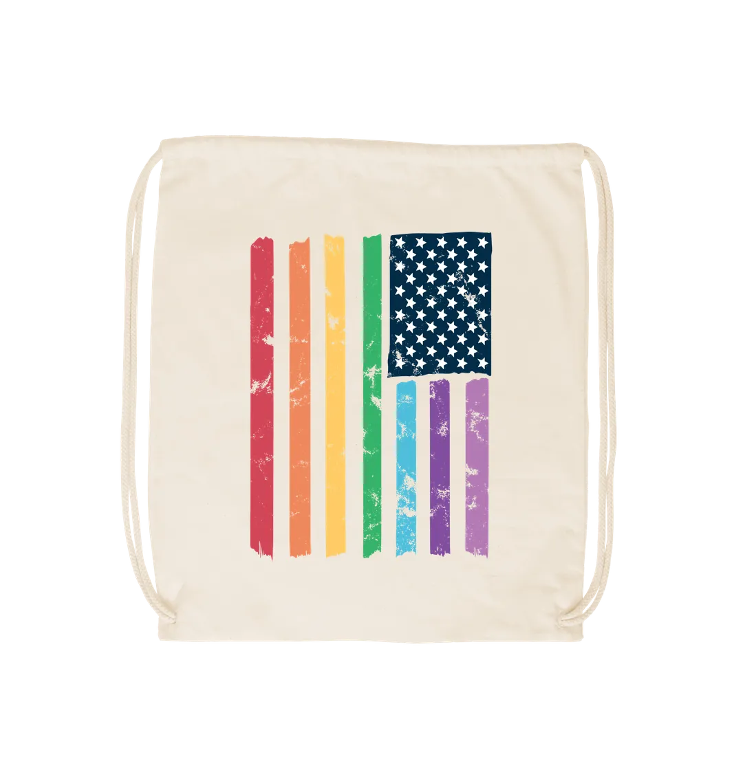 Pride Flag Drawstring Bag