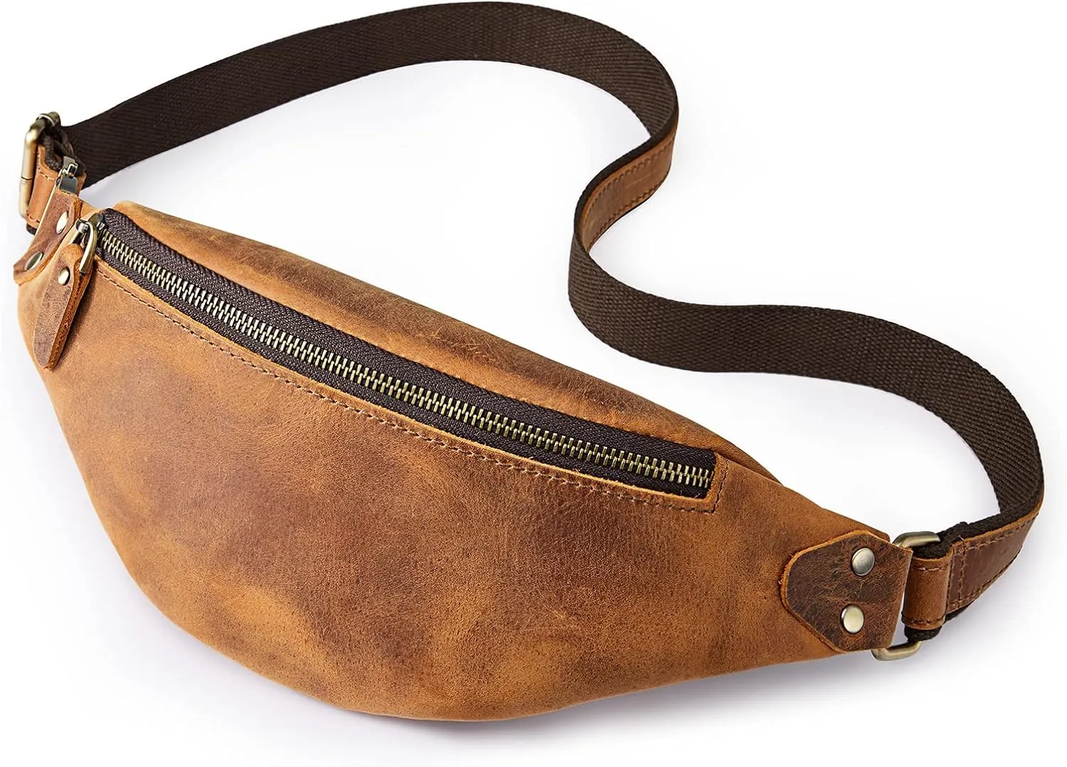Prospo Genuine Leather Fanny Packs for Women, Sling Bag for Women, Small Crossbody Chest Bag