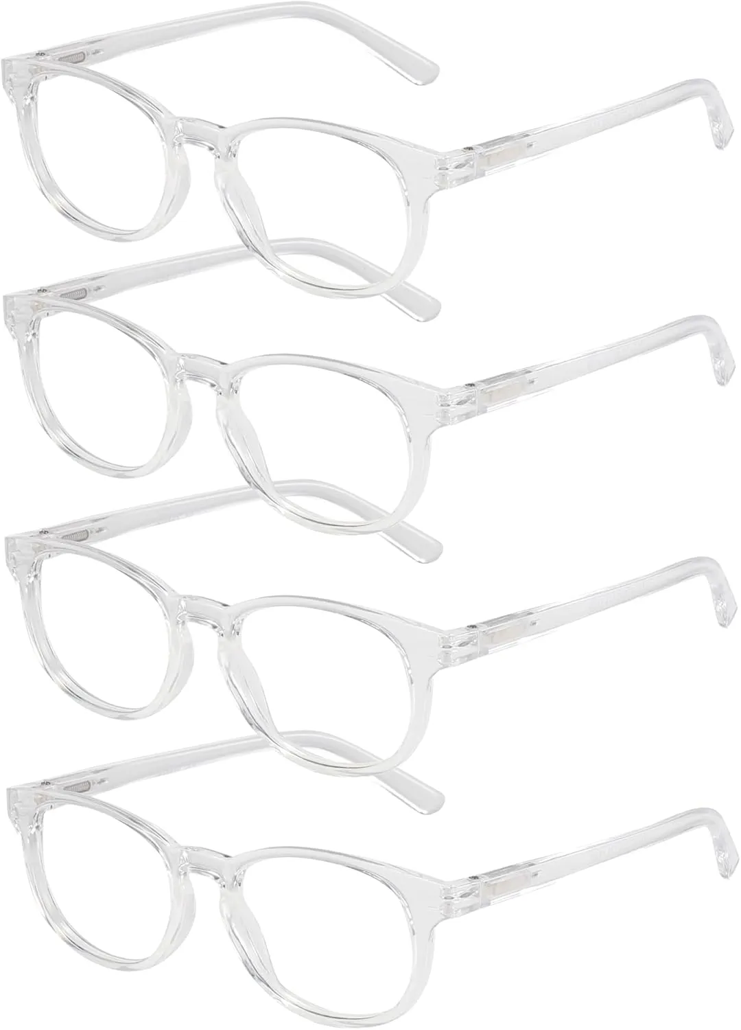 Przene Reading Glasses for Men Women Blue Light Blocking Readers Spring Hinges Lightweight Style Pack