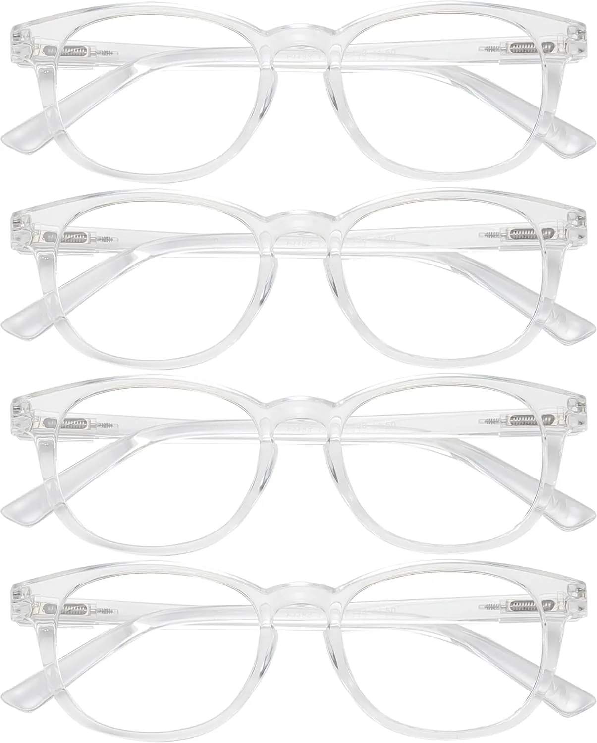 Przene Reading Glasses for Men Women Blue Light Blocking Readers Spring Hinges Lightweight Style Pack
