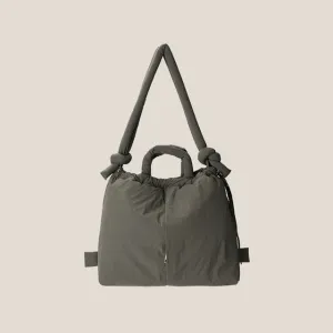Puffer Tote Bag with Drawstring
