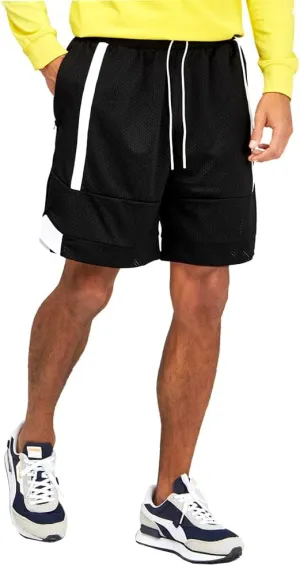 Puma - Mens Court Side Mesh Shorts, Size: Large, Color: Puma Black/Puma Black