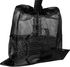 Pump Barrier Bag, Pond Filter Bag, Anti-Clogging Cube Filter Box, Black Media Bag Pump Mesh Bag for Outdoor Water Fish Ponds (18" x 19")