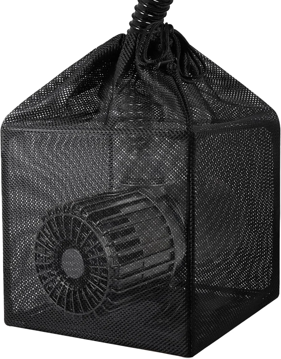 Pump Barrier Bag, Pond Filter Bag, Anti-Clogging Cube Filter Box, Black Media Bag Pump Mesh Bag for Outdoor Water Fish Ponds(10 inch)