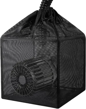 Pump Barrier Bag, Pond Filter Bag, Anti-Clogging Cube Filter Box, Black Media Bag Pump Mesh Bag for Outdoor Water Fish Ponds(10 inch)