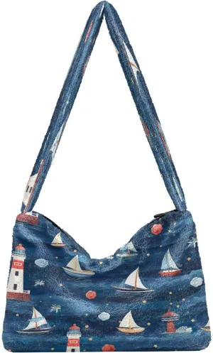 Pumpkin Shoulder Tote Bag, Tote Bag with Zipper Closure, Womens Outdoor Bag