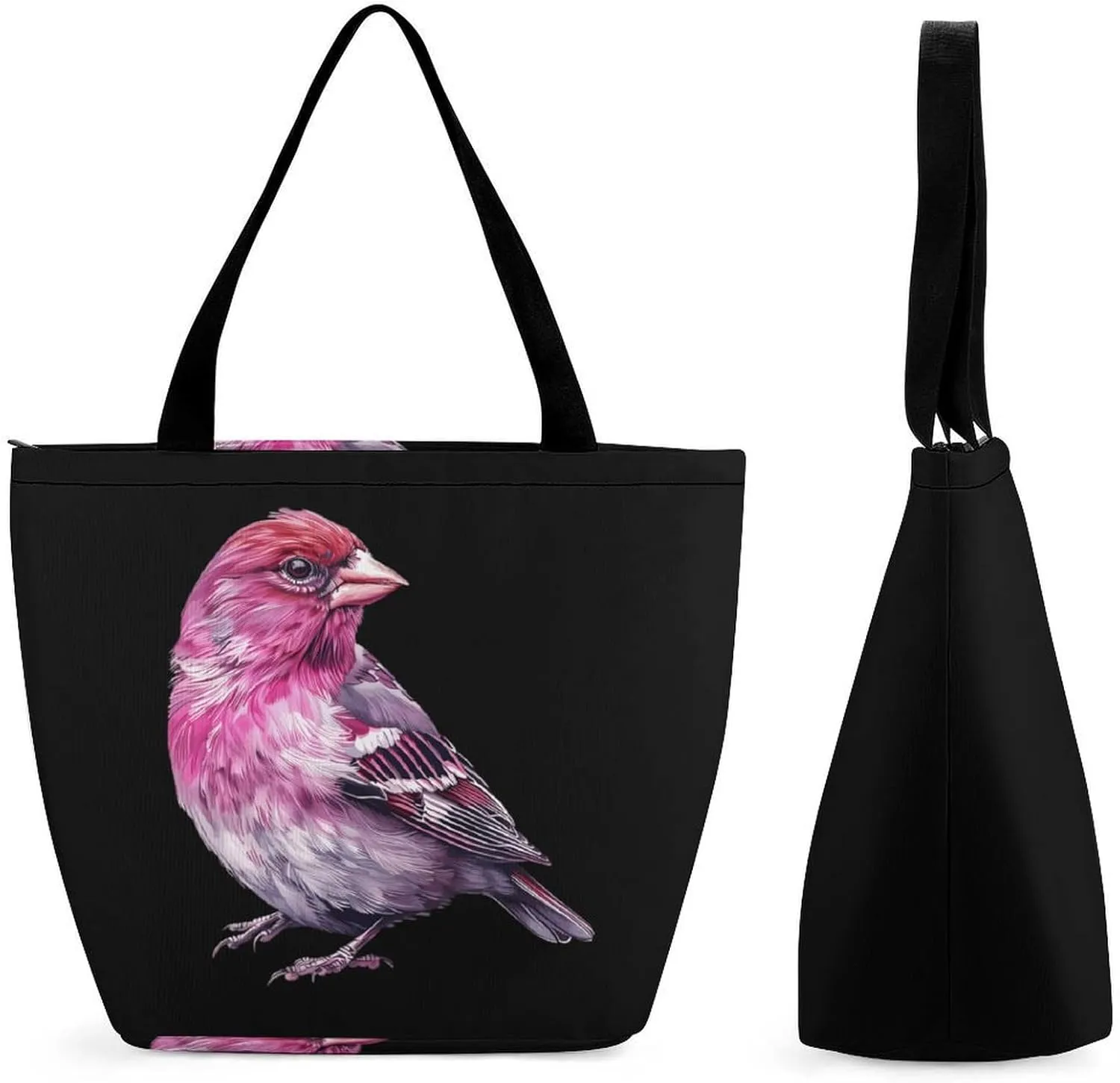 Purple Finch Bird Women Tote Bag Casual Shoulder Bag Travel Shopping Handbags for Work Travel Fashion Gifts