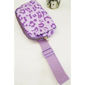 Purple Leopard Crossbody Fanny Pack Belt Bag Love and Repeat