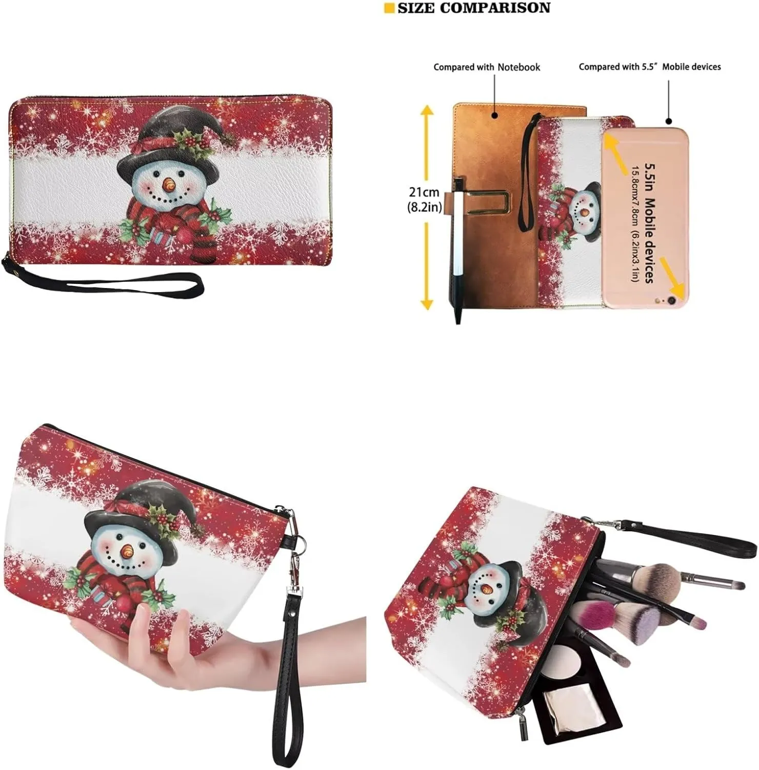 Purse and Handbag Set for Women, Large Hobo Bag with Wallet and Make Up Bag, 3 Piece Top Handle Purse Set