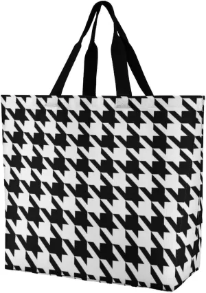 Purses and Handbags for Women Fashion Tote Bags Shoulder Bag Top Handle Satchel Bags Purse for Shopping Outdoor, Compatible with Black And White Houndstooth Shoulder Bag
