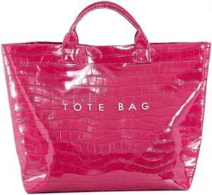 PVC Tote Bag for Women Snake Skin Print Purse Clear Plastic Tote Bag Large Kraft Paper Handbag