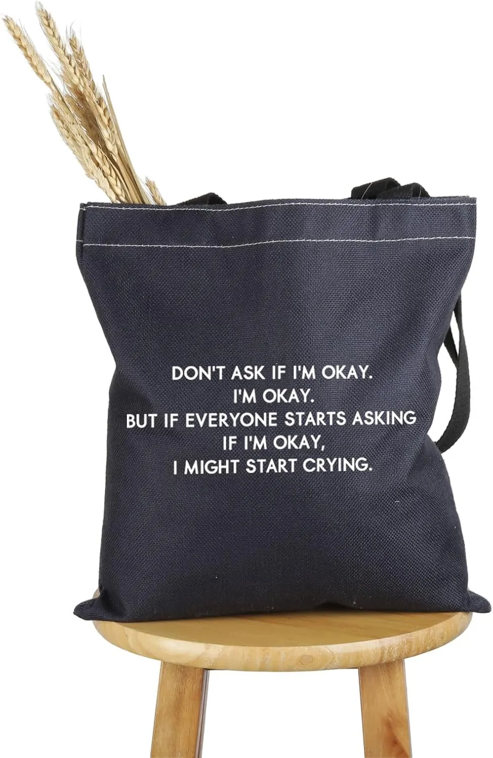 PWHAOO Don't Ask If I'm Okay Tote Bag Handbag Fan Merch Travel Bag