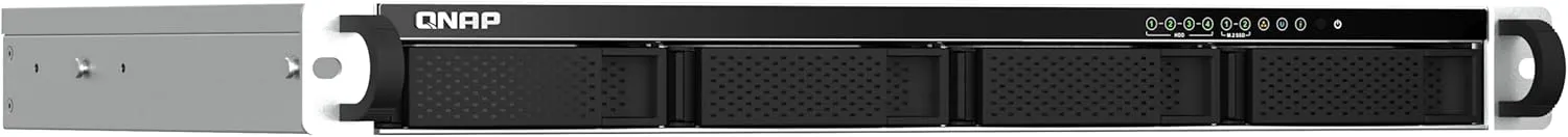 QNAP TS-464eU-8G-US 4 Bay High-Speed 1U Short Depth Rackmount NAS with Dual-2.5GbE, Intel Celeron CPU, 8GB DDR4 Memory and 2.5GbE (2.5G/1G/100M) Network Connectivity (Diskless)
