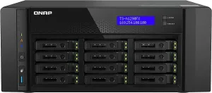 QNAP TS-h1290FX-7302P-128G-US 12 Bay U.2 NVMe/SATA All-Flash Desktop NAS Ideal for Office environments, collaborative 4K/8K Video Editing, and File Sharing