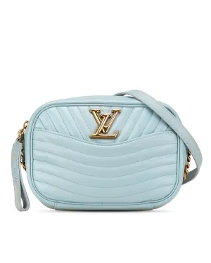 Quilted Leather Camera Bag with Chain Strap