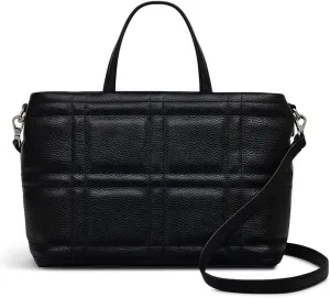 RADLEY London Sunny Dene - Quilt Women's Small Leather Ziptop Satchel Bag, Black