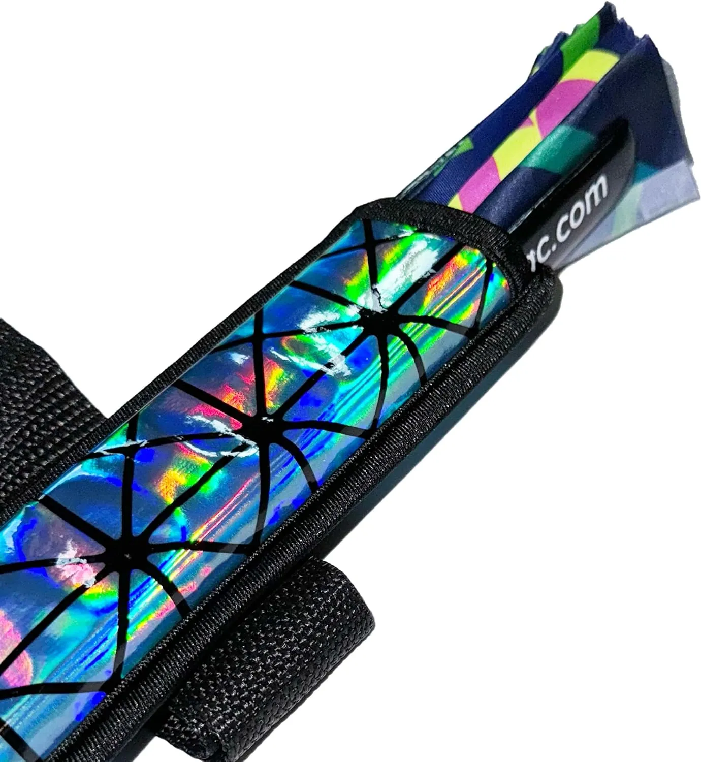 RaveVault Anti-Theft Rave Cell Phone Bag with Locking Zippers, Hidden Pocket – Perfect Phone Pouch for Ravers and Festival Go-ers (BLUE Fan Holster   Waist Belt)