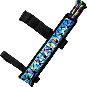 RaveVault Anti-Theft Rave Cell Phone Bag with Locking Zippers, Hidden Pocket – Perfect Phone Pouch for Ravers and Festival Go-ers (BLUE Fan Holster   Waist Belt)