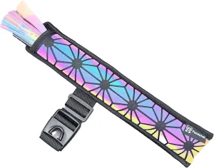 RaveVault Anti-Theft Rave Cell Phone Bag with Locking Zippers, Hidden Pocket – Perfect Phone Pouch for Ravers and Festival Go-ers (Flash Reflective Fan Holster   Waist Belt)