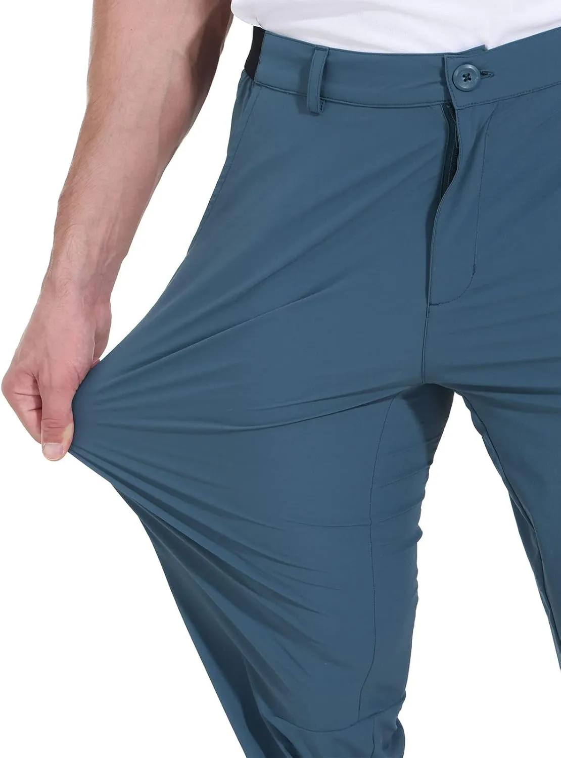 Rdruko Men's Stretch Golf Pants Quick Dry Lightweight Casual Dress Pants with Pockets