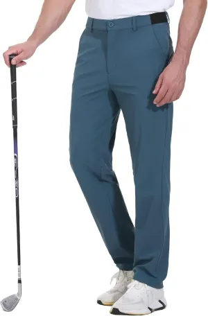 Rdruko Men's Stretch Golf Pants Quick Dry Lightweight Casual Dress Pants with Pockets