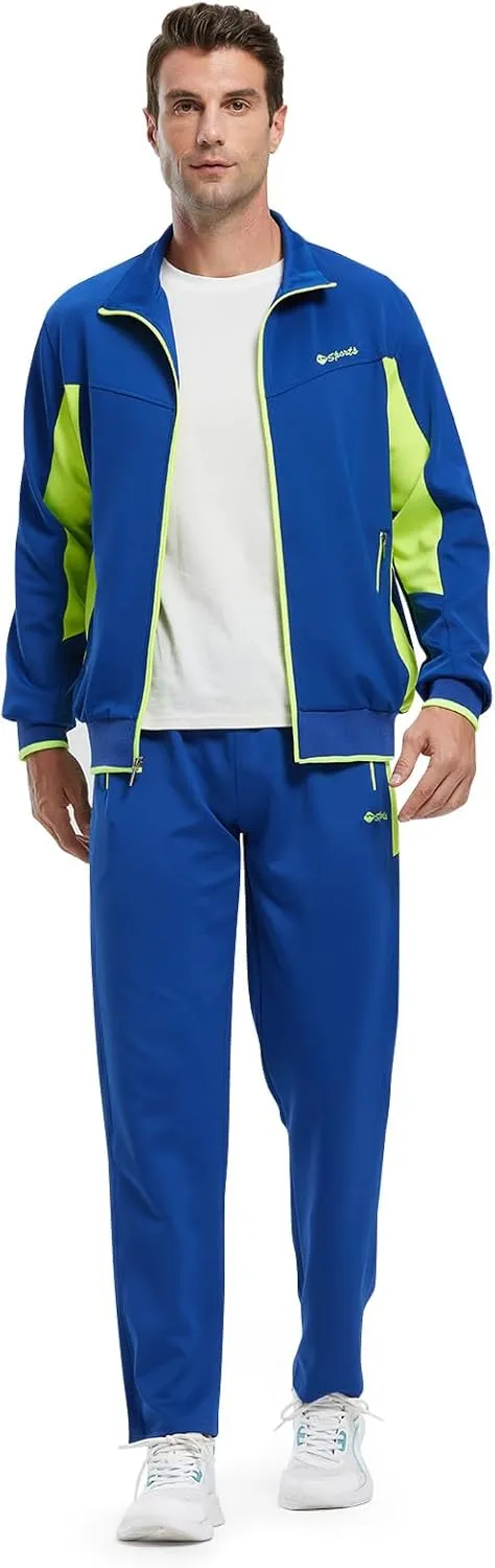 Rdruko Men's Tracksuit Sweatsuits 2 Piece Set Athletic Jogging Gym Activewear Sweat Track Suits Sets